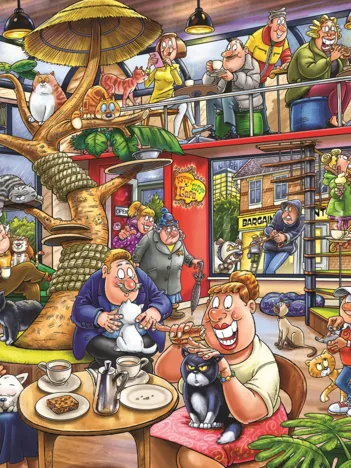 Produit Wasgij Mystery 28 - Folie féline ! (1000 pièces) Image