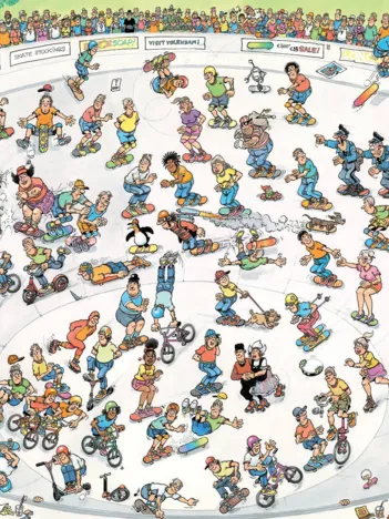 Produit Jan Van Haasteren - Faire du Skate Image