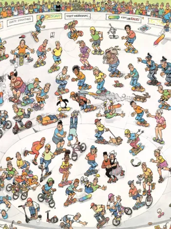 Produit Jan Van Haasteren - Faire du Skate Image