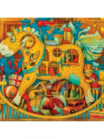 Produit Puzzle en Bois - Le Cheval à Bascule Image