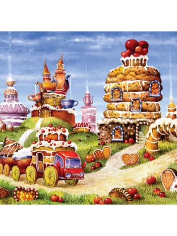 Produit Puzzle en Bois - La Montagne aux Gâteaux Image