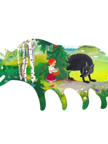 Produit Puzzle en Bois - La Visite chez Grand-Mère Image