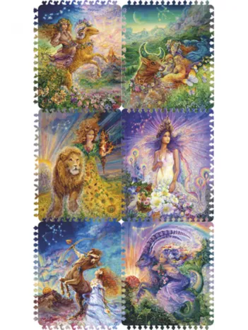 Produit Puzzle en Bois - Eléments Terre et Feu des Signes du Zodiaque Image