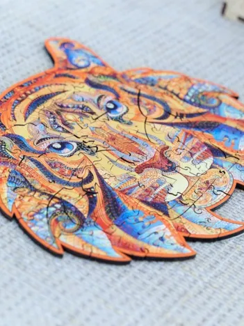 Produit Puzzle en Bois - Tigre Captivant Image