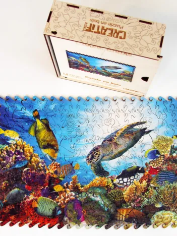 Produit Puzzle en Bois - L'Oasis Corail Image