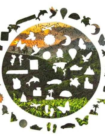Produit Puzzle en Bois - Le Champ de Thé Image