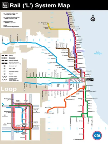 Produit Chicago Transit Map Mini Image