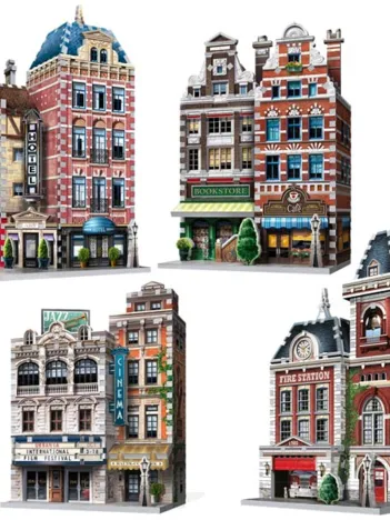 Produit Puzzle 3D - Collection Urbania - Café, Cinéma, Hôtel, Caserne de Pompiers Image