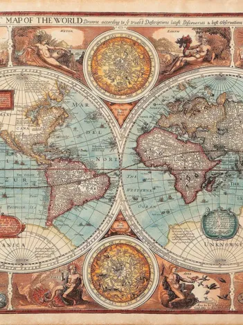 Produit Vieille Carte du Monde Image