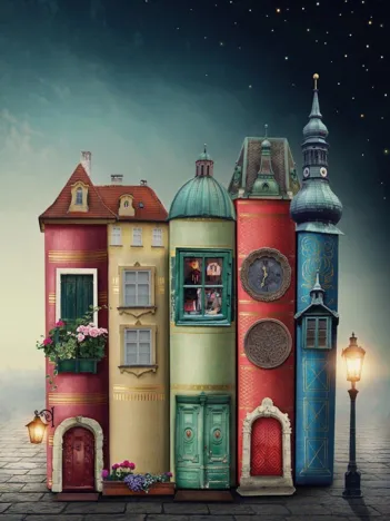 Produit Mini Puzzle - Ville de Livres Fantastiques Image