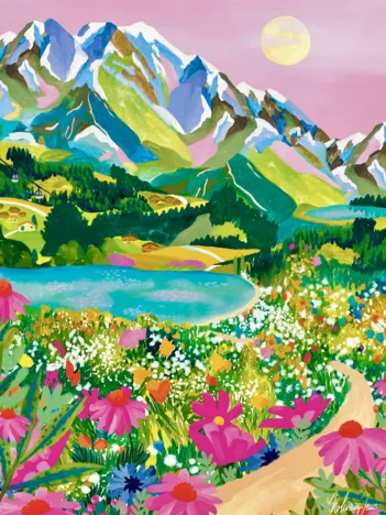 Produit Mini Puzzle - Lever de Soleil sur les Alpes Image