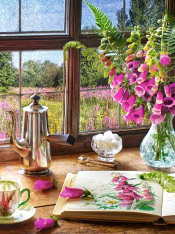 Produit Nature Morte avec Mufliers Violets Image