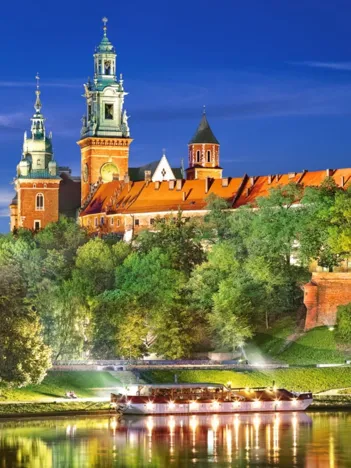Produit Pologne, Cracovie : Château Wawel la Nuit Image