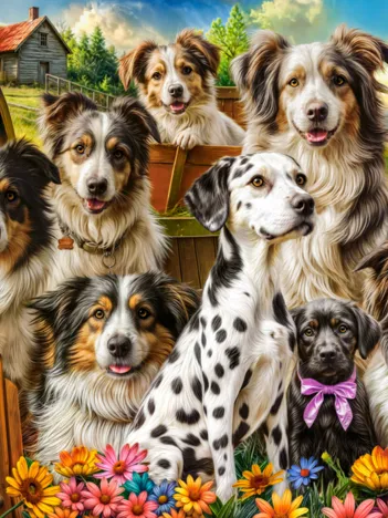 Produit Happy Dogs In The Countryside Image