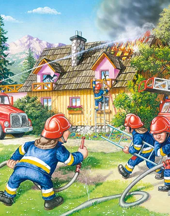 Produit Maxi Puzzle : Les pompiers en action Image