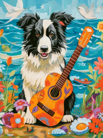 Produit Chien, Guitare et Mer Image