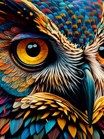 Produit Hibou Coloré Image