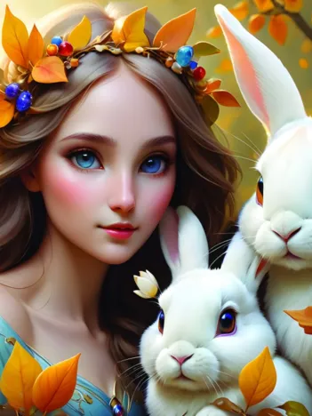 Produit Lady and Bunnies Image