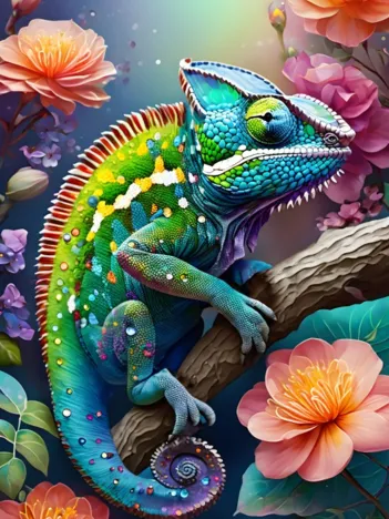 Produit Caméléon Coloré Image