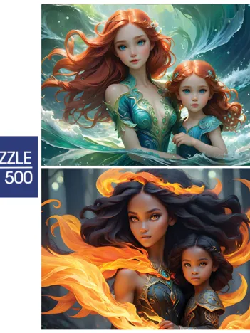 Produit 2 Puzzles - L'Eau et le Feu - Collection Mère et Fille Image