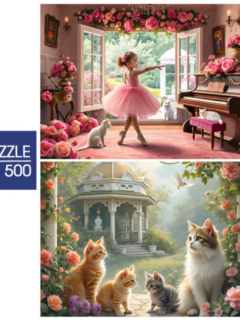 Produit 2 Puzzles - Petite Ballerine et Jardin Romantique Image