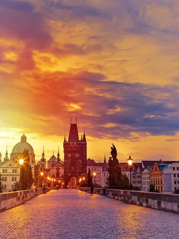 Produit Charles Bridge at Sunset, Prague Image