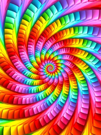 Produit Psychedelic Rainbow Spiral Image