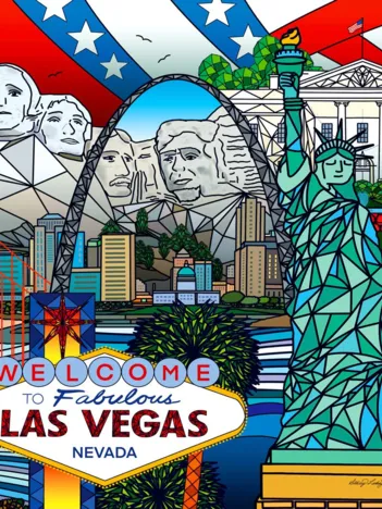 Produit American Landmarks Collage Image