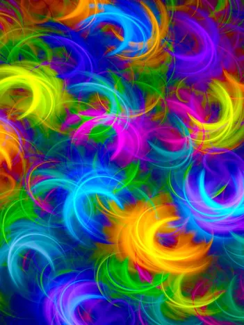 Produit Abstract Neon Feathers Image