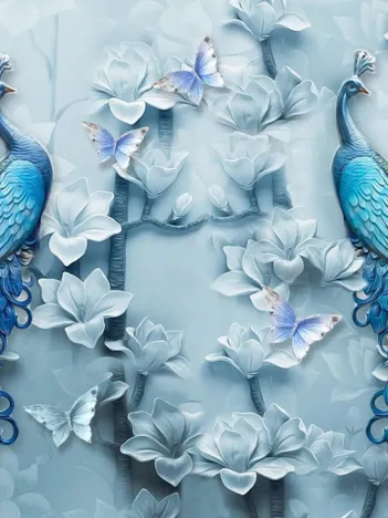 Produit Blue Peacocks Image