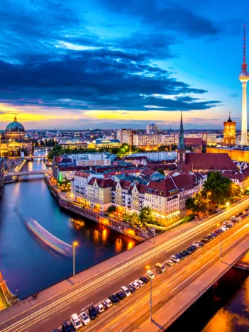 Produit Paysage Urbain de Berlin la Nuit Image