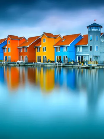 Produit Maisons sur l'Eau, Groningue, Pays-Bas Image