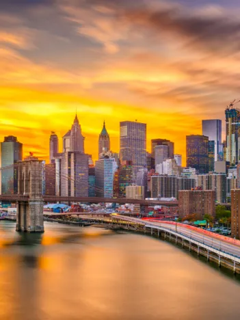 Produit L'horizon de la Ville de New York au Crépuscule Image