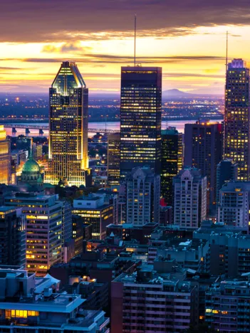Produit Skyline de Montréal de Nuit, Canada Image