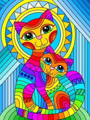 Produit Inseparable Cat and Kitten Image