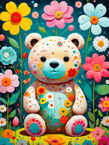 Produit Ourson Fleuri Image