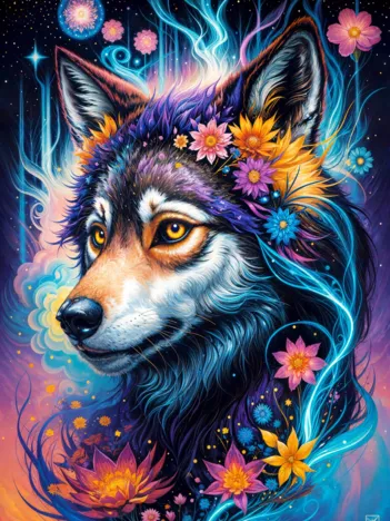 Produit Portrait Magique d'un Loup Image