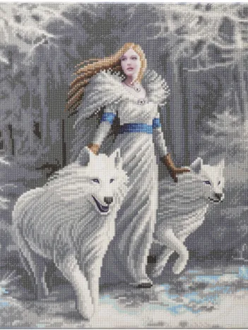 Produit Crystal Art - Kit Broderie Diamant - Anne Stokes - Loups Image