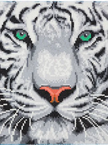 Produit Crystal Art - Kit Broderie Diamant - Tigre des Neiges Image