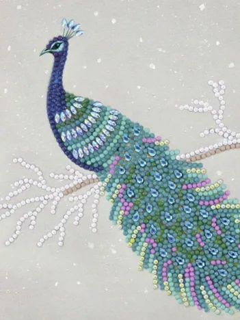 Produit Crystal Art - Kit Broderie Diamant - Paon Image