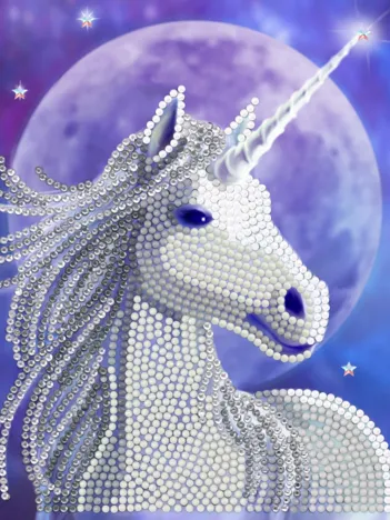 Produit Crystal Art - Kit Broderie Diamant - Anne Stokes - Licorne Image