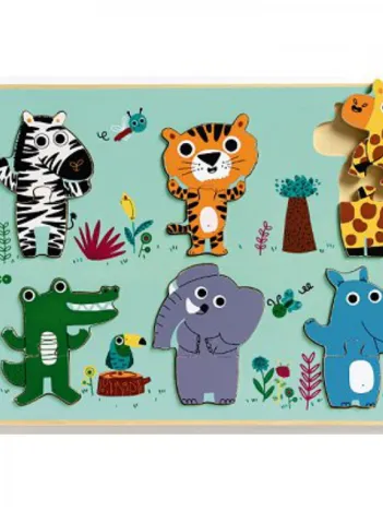 Produit Encastrement 12 pièces en bois - Coucou Jungle Image