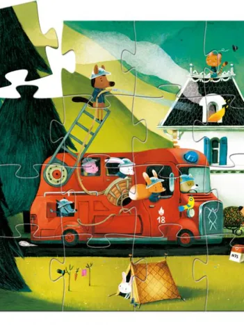 Produit Puzzle Silhouette - Camion de Pompier Image