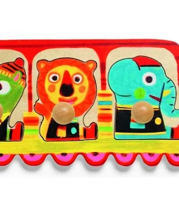 Produit Encastrement en Bois, Bouton en Bois - Train Image