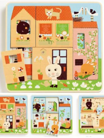 Produit Puzzle 3 niveaux - Cottage des Lapins Image