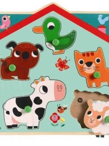 Produit Puzzle sonore en bois / Encastrement : Ouaf woof Image