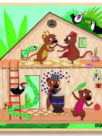 Produit Puzzle en Bois 3 niveaux. Cabana Image