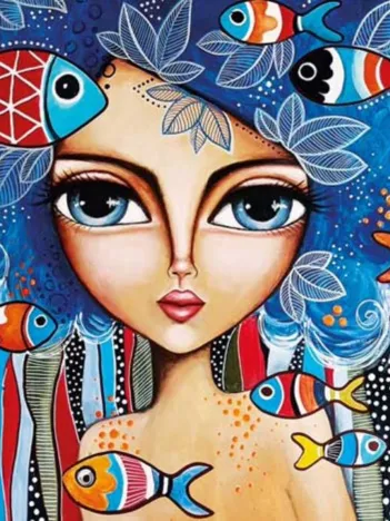 Produit Lady with Fish Image