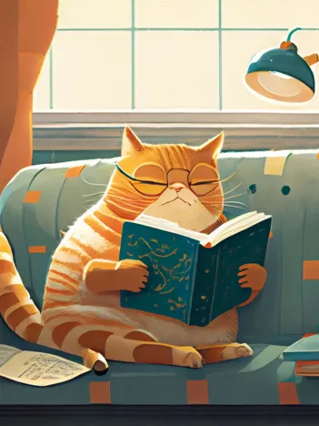 Produit Cat & Books Image