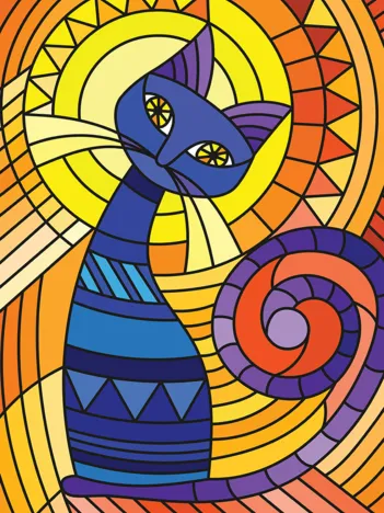 Produit Geometric Cat Image